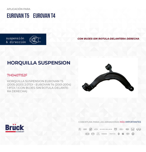 HORQUILLA EUROVAN (DEL/DER) (C/BUJE) (SIN ROTULA)