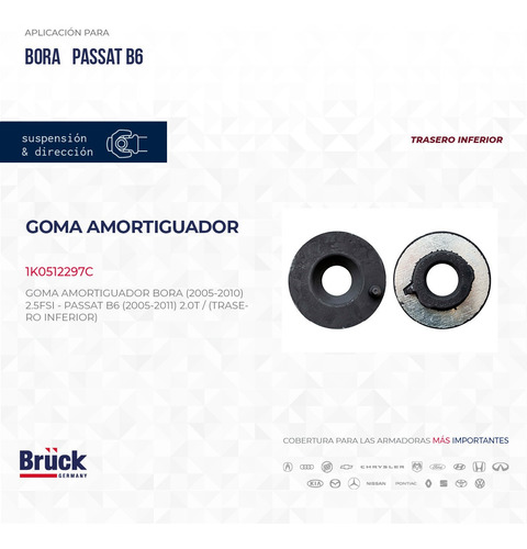 GOMA SOPORTE (AMORT/TRAS/INF) BORA PASSAT B6