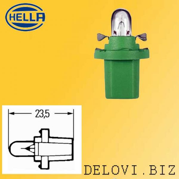 FOCO MINI 12V 2W B8.5D B/VERDE TABLERO