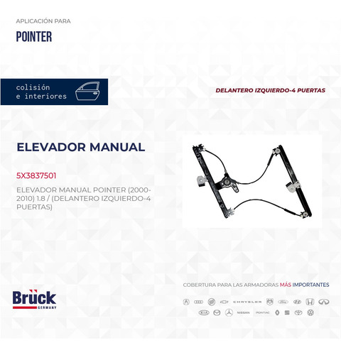 ELEVADOR MANUAL (DEL/IZQ) POINTER (4 PTS) 00-09