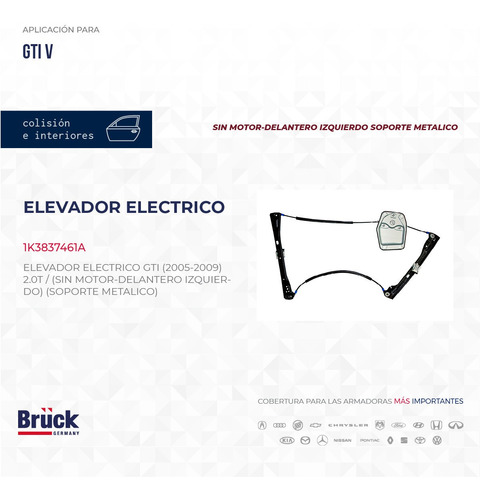 ELEVADOR ELEC BORA GTI DEL (IZQ) (S/MOTOR)