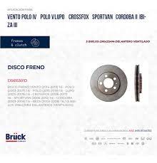 DISCO FRENO (DEL/VENT) VENTO (14-19) POLO(03-07-13-19) LUPO (05-09) CROSSFOX (06-17) SPORTVAN (06-10)CORDOBA (03-09) IBIZA POLO (03-08)
