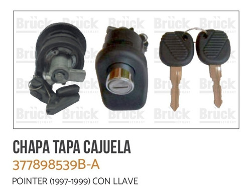 CHAPA CAJUELA TAPA TRAS POINTER (97-99)(CON LLAVE)