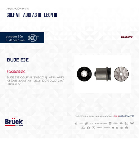 BUJE EJE (TRAS) GOLF VII (15-19) AUDI A3 (13-20) LEON (14-20) (2.0T)