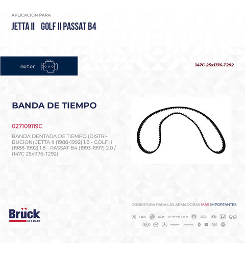 BANDA DENTADA (TIEMPO) A2 FBU (88-92)PASSAT B4(93-97) (147)