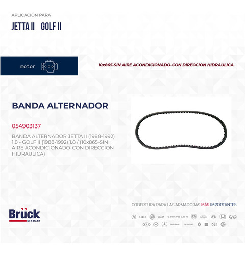 BANDA ALT A2 C/DIR S/AIRE (10X865)(BRUCK