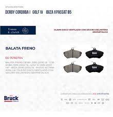 BALATA (DEL) DERBY A3 (2.0LTRS) CORDOBA GOLF IV(99-07) IBIZA (00-02) PASSAT B5(98-04) D/VENTILADO(15.2MM)