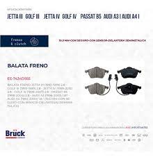 BALATA (DEL)(1.8 TURB/2.5 LTRS) BORA MK A6 A4 PASSAT CC IBIZA(09-17) LEON(07-13) TOLEDO(12-19) ALTEA(07-14) AUDI A3(04-12) AUDI A1(10-19)(C/SENSOR) 5K0 698 151 B