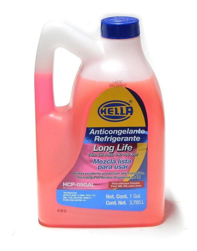 ANTICONGELANTE (ROSA 50/50) HELLA