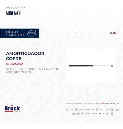 AMORTIGUADOR COFRE AUDI A4 (02-08)(71.5CM)