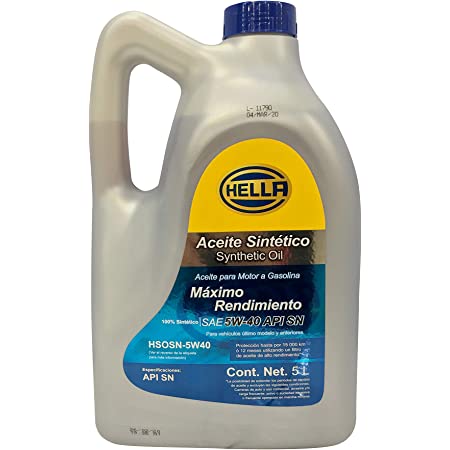 ACEITE (5W-40) SINTETICO GARRAFA 5 LTS