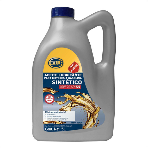 ACEITE (0W-20) SINTETICO GARRAFA 5 LTS HELLA