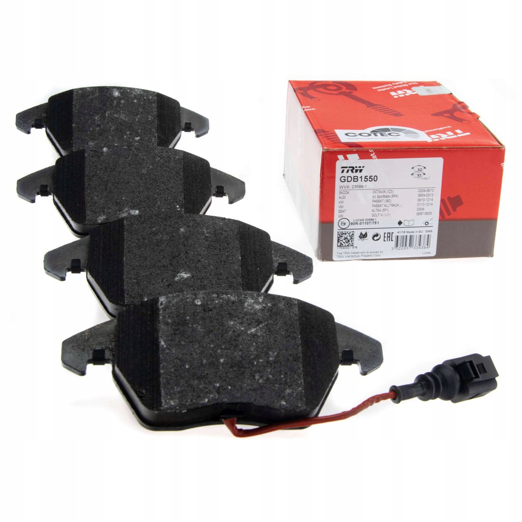 BALATA (DEL)(1.8 TURB/2.5 LTRS) BORA MK A6 A4 PASSAT CC IBIZA(09-17) LEON(07-13) TOLEDO(12-19) ALTEA(07-14) AUDI A3(04-12) AUDI A1(10-19)(C/SENSOR) 8X0 698 151 5K0 698 151 B JZW 698 151 B 3C0 69