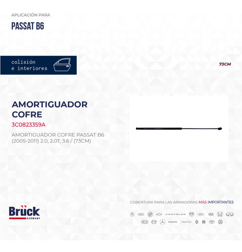 AMORTIGUADOR COFRE PASSAT (06-11)(73CM)