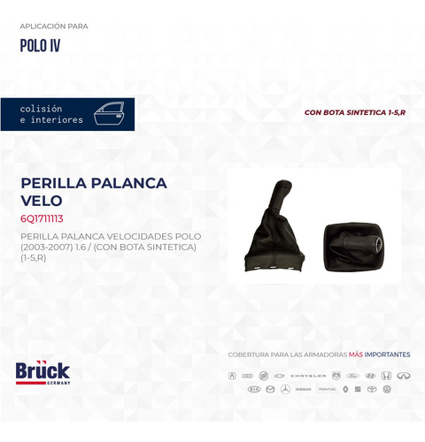 [6Q1-711-113-BRUC] FUNDA PALANCA VEL POLO (03-06) (COMPLETA) (SINTETICA)