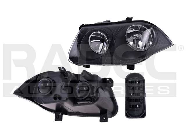 FARO JETTA A5 (IZQ) (CLASICO) (NEGRO)