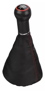 FUNDA PALANCA VEL (POMO ROJO) MK A4 A5 A3 DERBY A2 (ARILLO CROMADO)(PIEL)