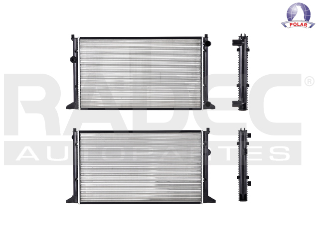 RADIADOR JETTA/GOLF/CABRIO 93-99 L4 1.8/1.9/2.0 LTS C/AA STD 24 3/5X14 6/7X34MM ALUM