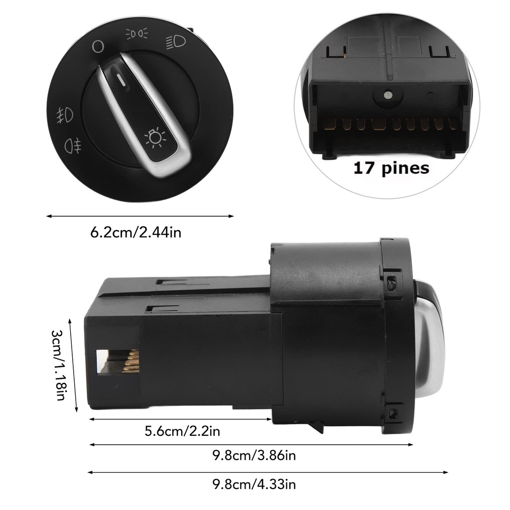 SWITCH LUCES (C/FAROS NIEBLA) MK A4 A5 NB BORA POINTER SHARAN POLO VENTO