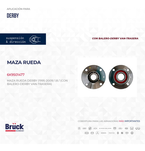 MAZA BALERO (R/TRAS) DERBY VAN GOL IBIZA CORDOBA 06-09 (4 BIRLOS)